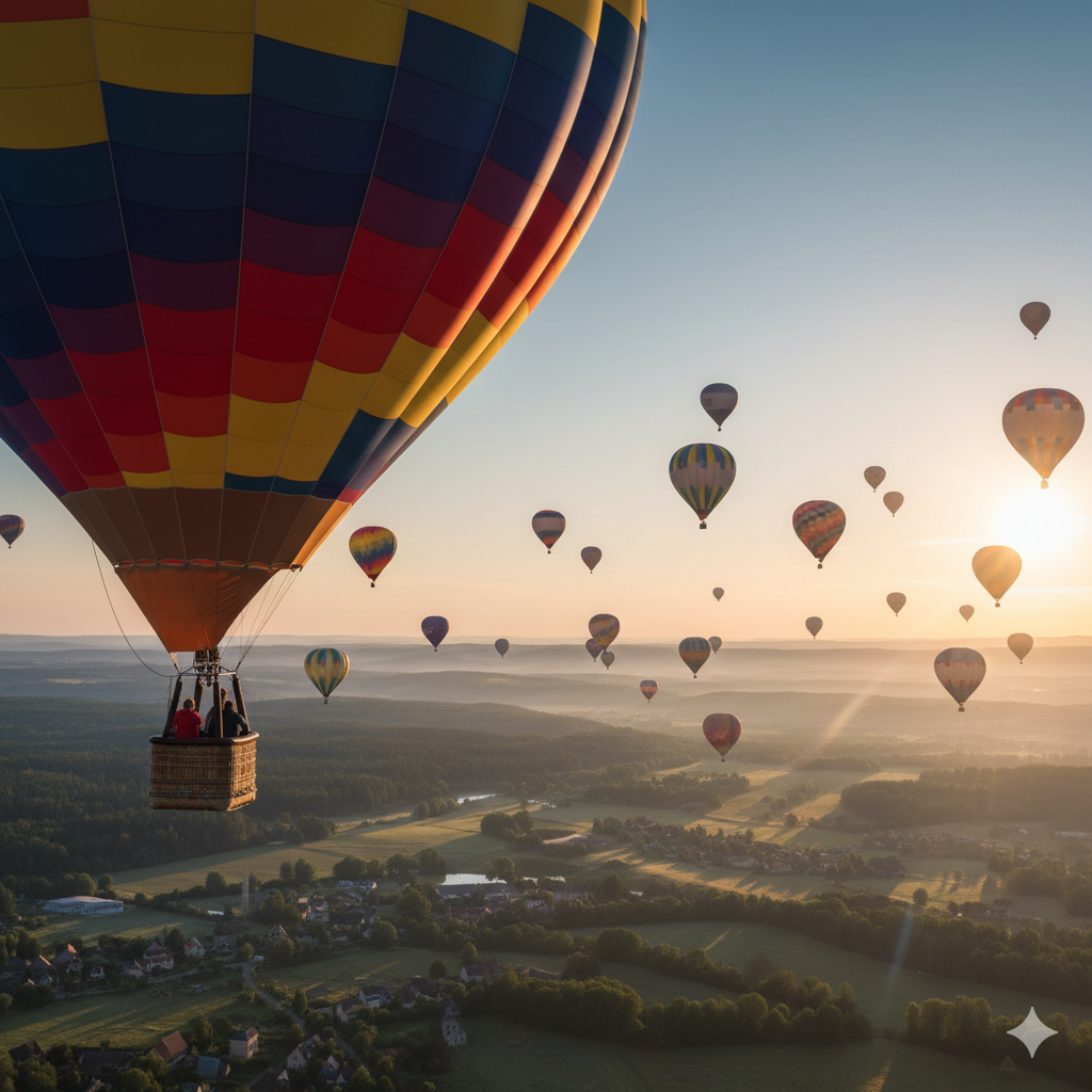 Hot Air Ballooning: Peaceful Flight